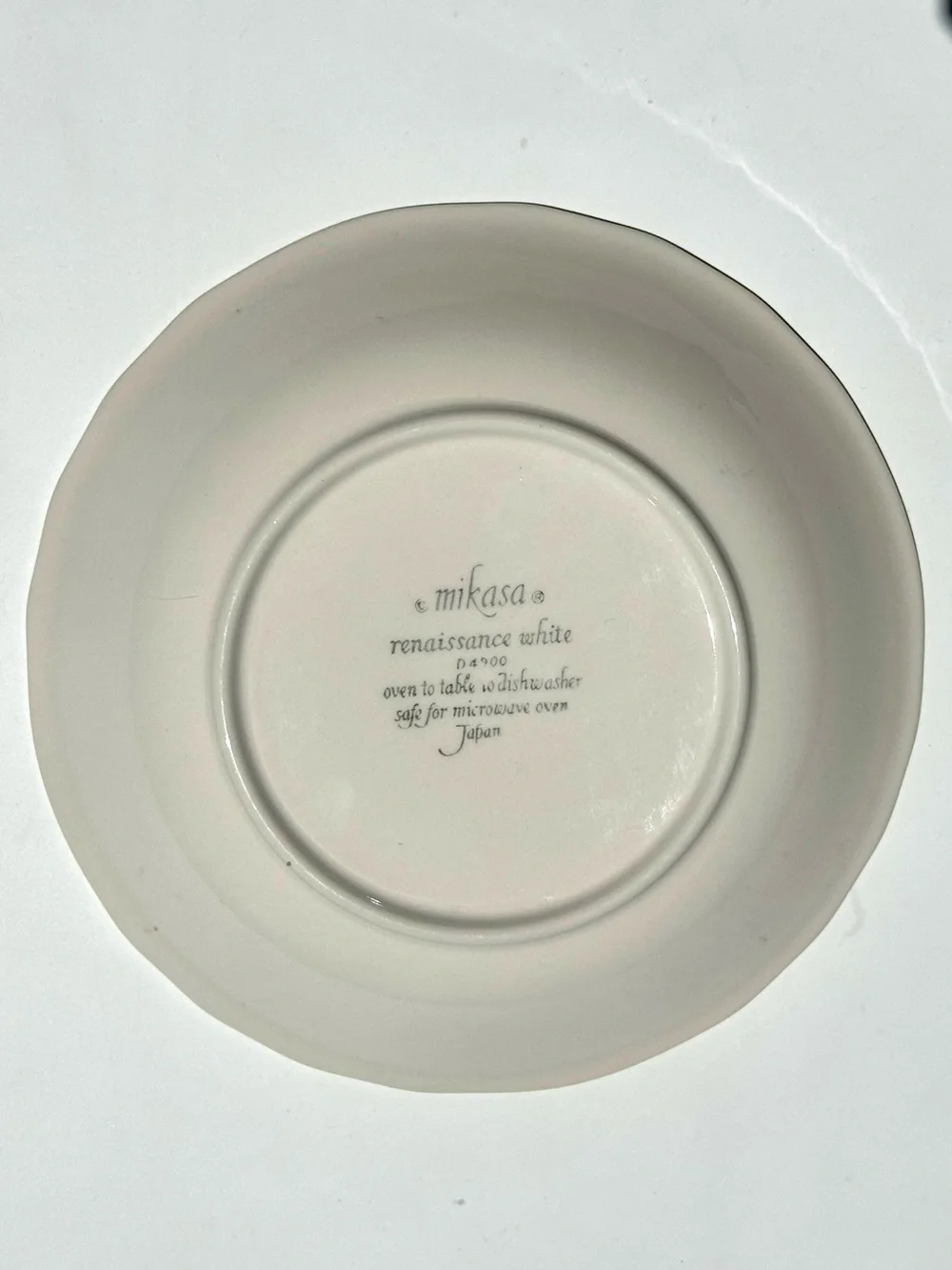 Mikasa Renaissance White Coupe Soup Bowl - Elegant Home Dining, Vintage